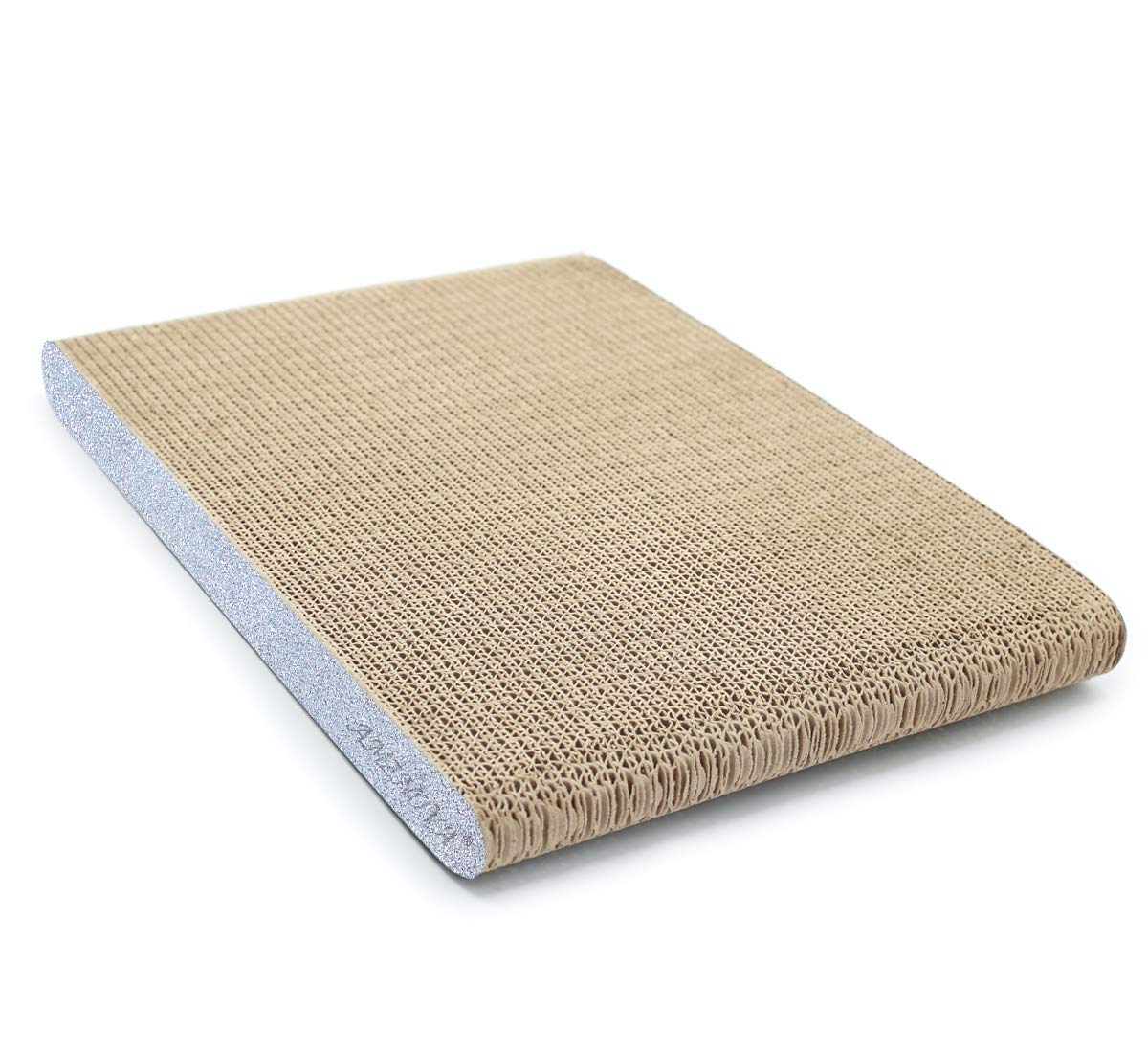 Amznova Durable Flat Cardboard Cat Scratcher, Colors Series, Wide, Glitter Silver